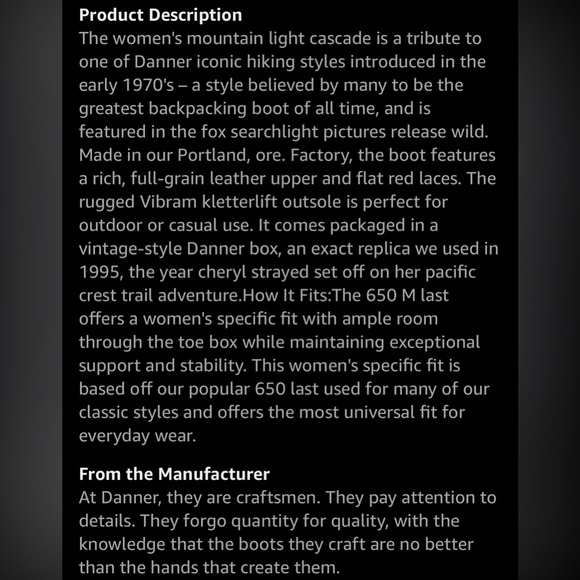 LIKE NEW Danner Wmn Mountain Light Cascade Hiking Boot, Vibram Soles, 6 - Picture 8 of 11